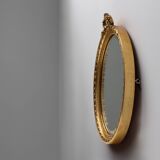 Dutch Wood with Beveled Louis-Philippe Style Mirror labeled Pieterman, 1950