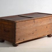 Antique polychrome wedding chest – Central Europe, circa 1850
