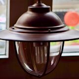 Glass and metal hanging lamp - Massive