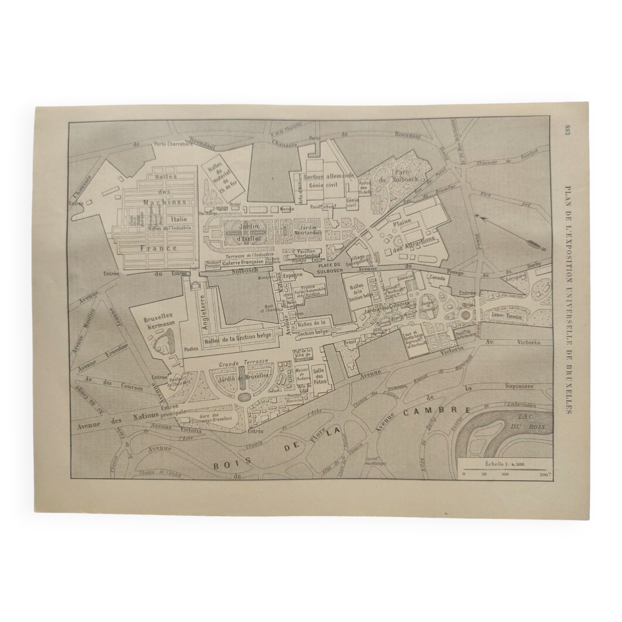 Plan de l'exposition universelle de Bruxelles 1910