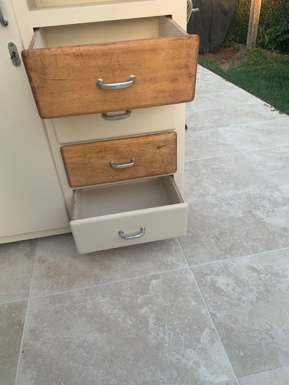 Old asymmetrical cabinet