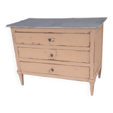 Patinated Directoire chest of drawers