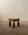 French Brutalist Wooden Tripod Stool in Solid Oak, 1950s