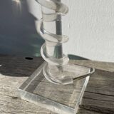 Silver-plated metal candlestick signed Alessandro Albrizzi 1970