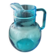 Water jug or orangeade in moulded glass 2 litres
