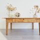 Table de ferme basse bois brut