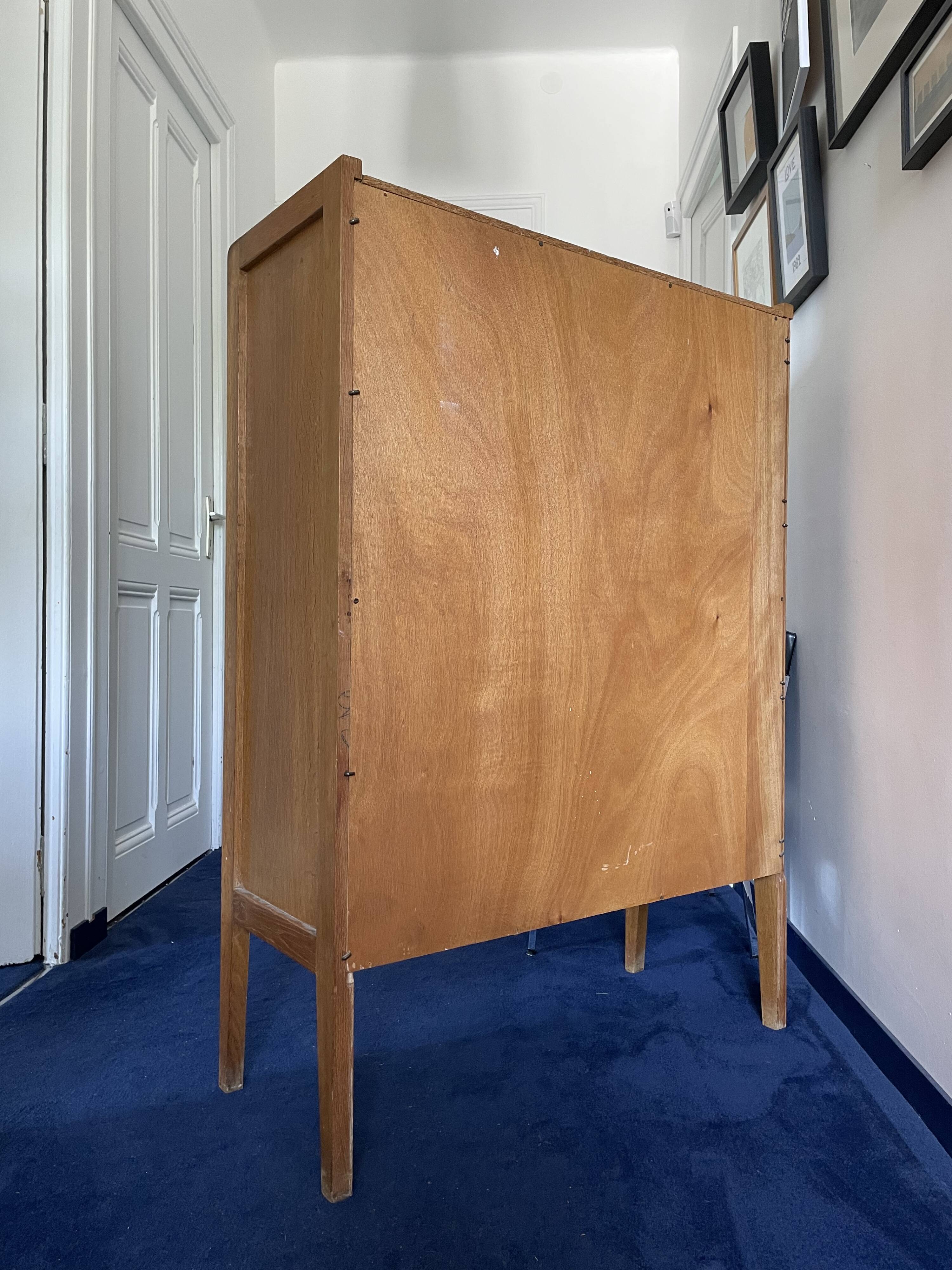 Scandinavian vintage library storage cabinet