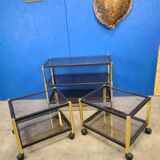 Ensemble console étagère et table basse Erard France vers 1970
