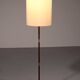 Temde teak and metal floor lamp with a new custom lampshade – 1960s elegance