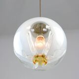 Mid-century Murano Glass & Brass Pendant from Mazzega, 60s