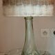 High glass lamp and vintage alpaca