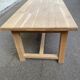 Farmhouse dining table extendable stripped in raw solid oak 180-270cm 1