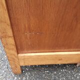 Bedside art deco oak and marble