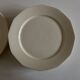 Set of 12 modernist ivory dinner plates in ironstone from 1940.