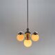 Art Deco, Chrome and Champagne Glass Chandelier, 1930s