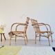 Paire de fauteuils anciens en rotin