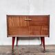Bar roulant éclairant pieds compas sur roulette 1960