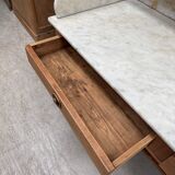 Antique pine and marble toilet furniture (renovated)