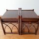 Pair of rattan bedside tables Roche Bobois