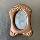 Antique art nouveau copper metal photo frame  hammered copper  frame measurements 12 cm x 9 cm