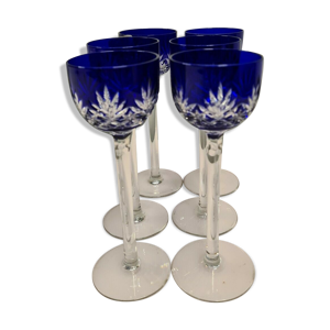 verres en cristal x 6