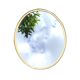 Vintage oval mirror with brass border - EDIL