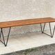 Banc design bois et acier vintage