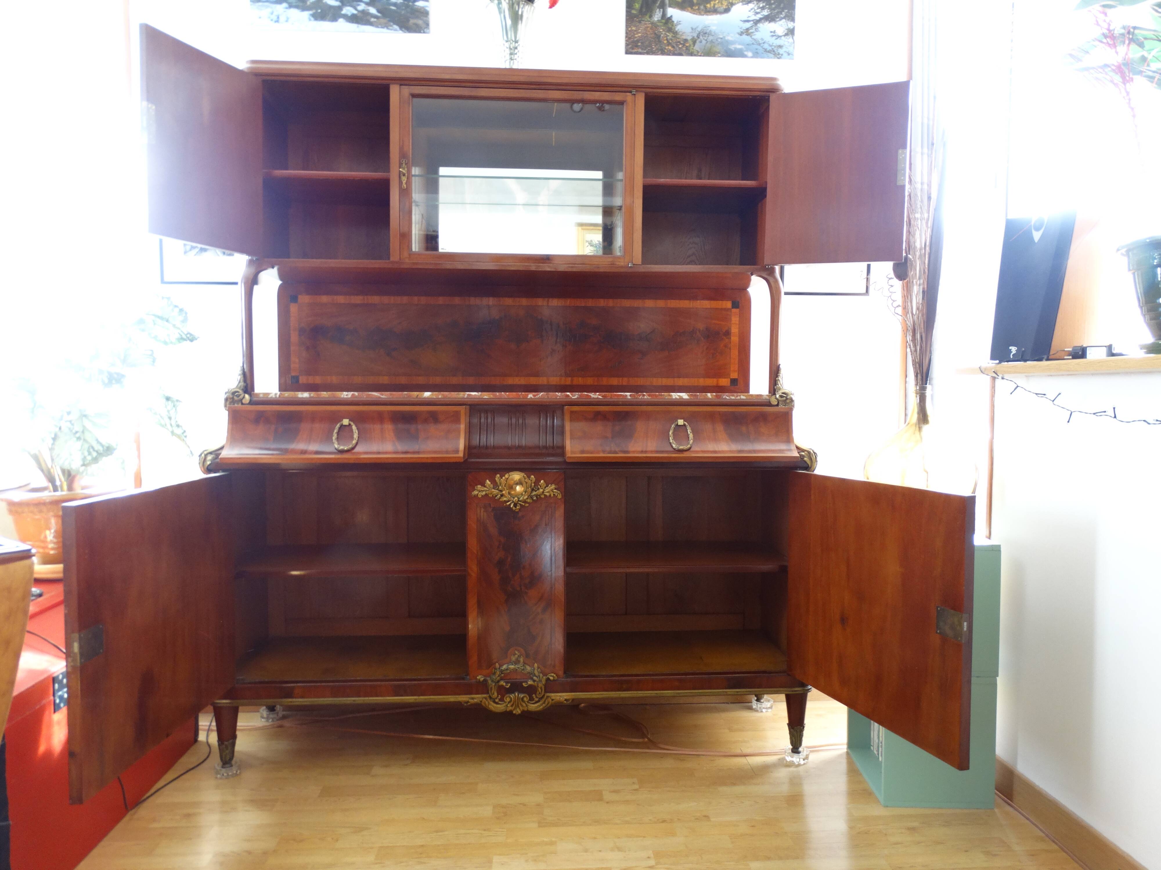 Buffet two-body wood and bronze mistake 19th century