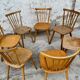 Série Lot de 7 anciennes chaises bistrot