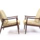 Fauteuils à fleurs vintage République tchèque 1970s