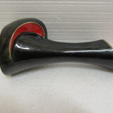Large vase red and black vintage