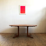 Danish mid-century modern extendable teak dining table, 1960s