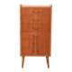 Small Scandinavian teak chest of drawers from the 1950s