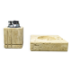 Rare 1970s travertine smoking set by Enzo Mari for Fratelli Mannelli