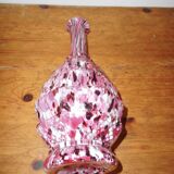 Vase ou flacon en verre moucheté