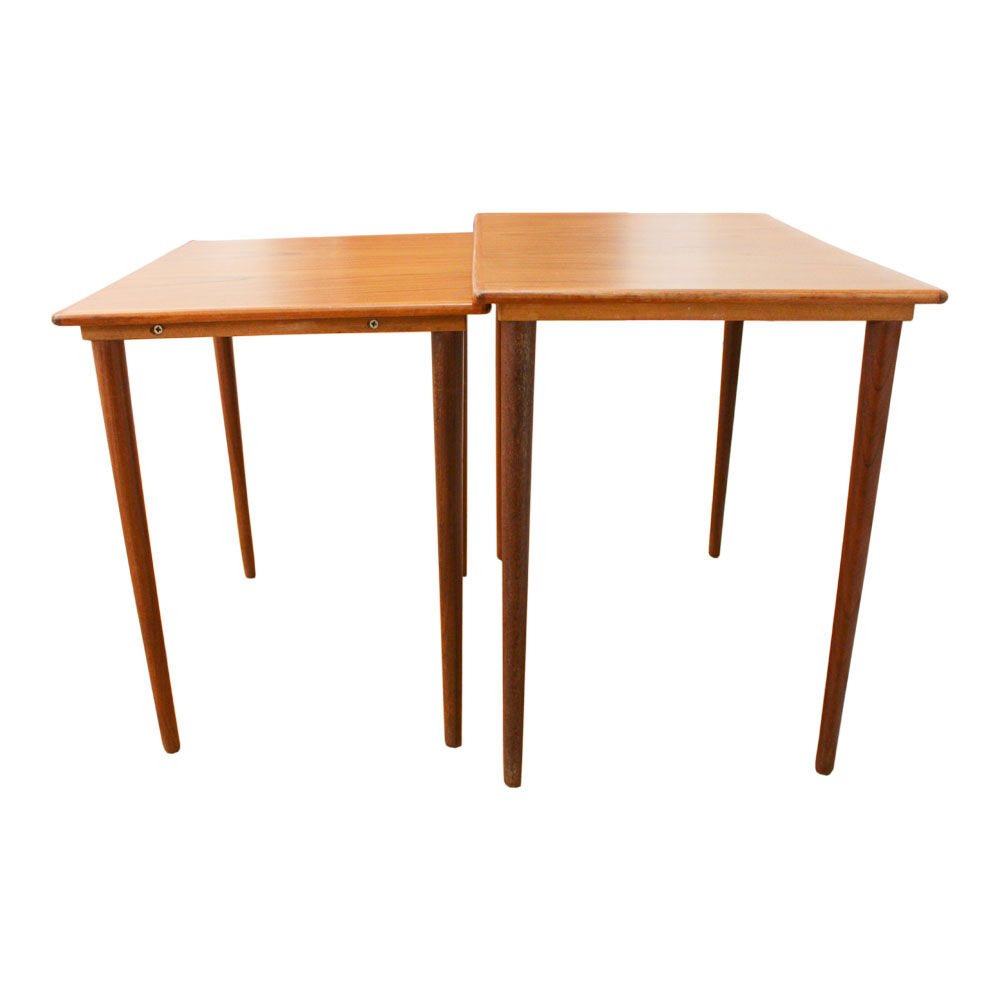 Two danish teak nesting tables