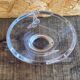 Old cut crystal d'arques pocket bowl with engraved butterfly decoration vintage