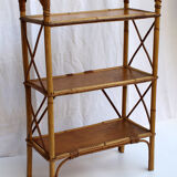 Bamboo and rattan shelf