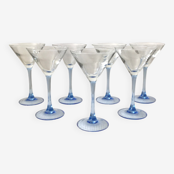 Set of 7 martini glasses