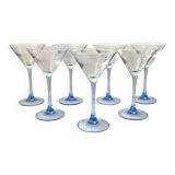 Set of 7 martini glasses