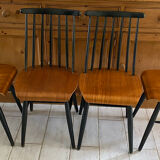 4 chairs Ilmari Tapiovaara model Fanett Vintage