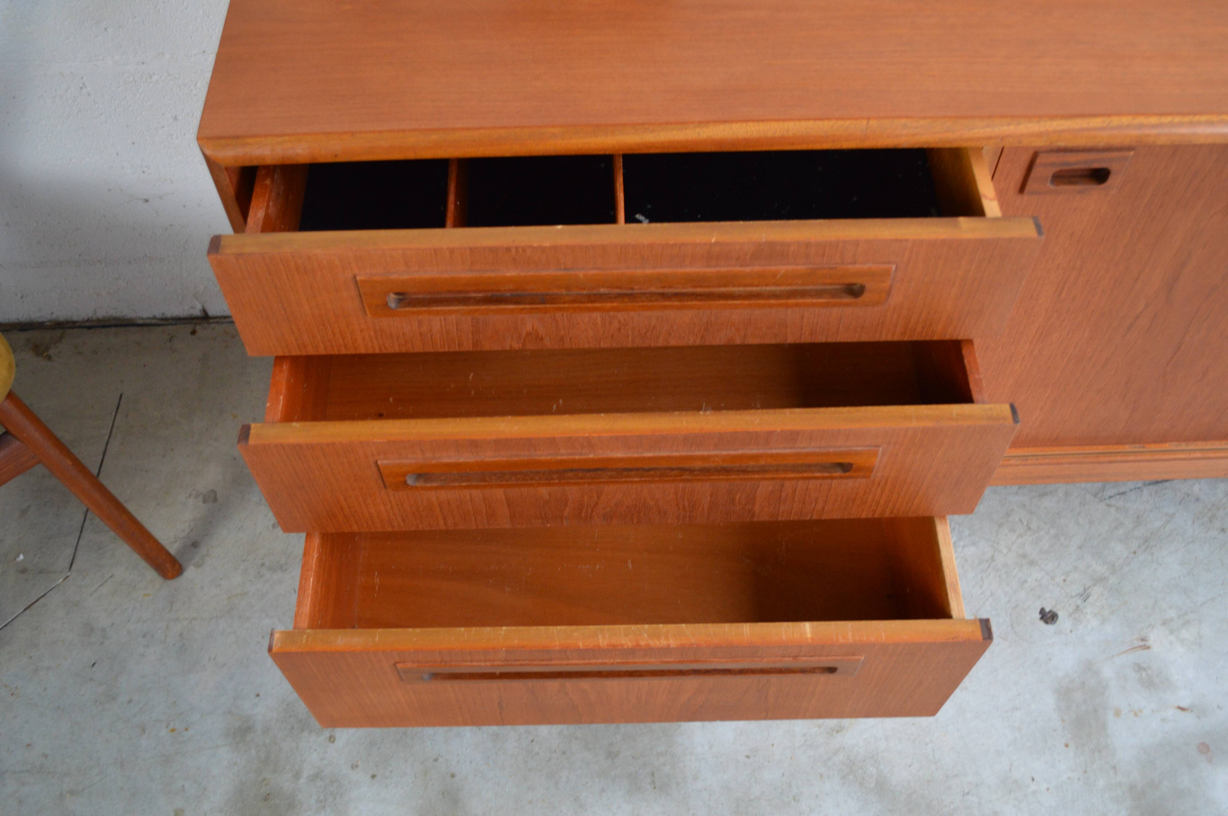 Danish vintage enfilade * Sliding doors * 183 cm *