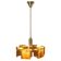 Rare mid-century chandelier in brass and resin, 1970s
