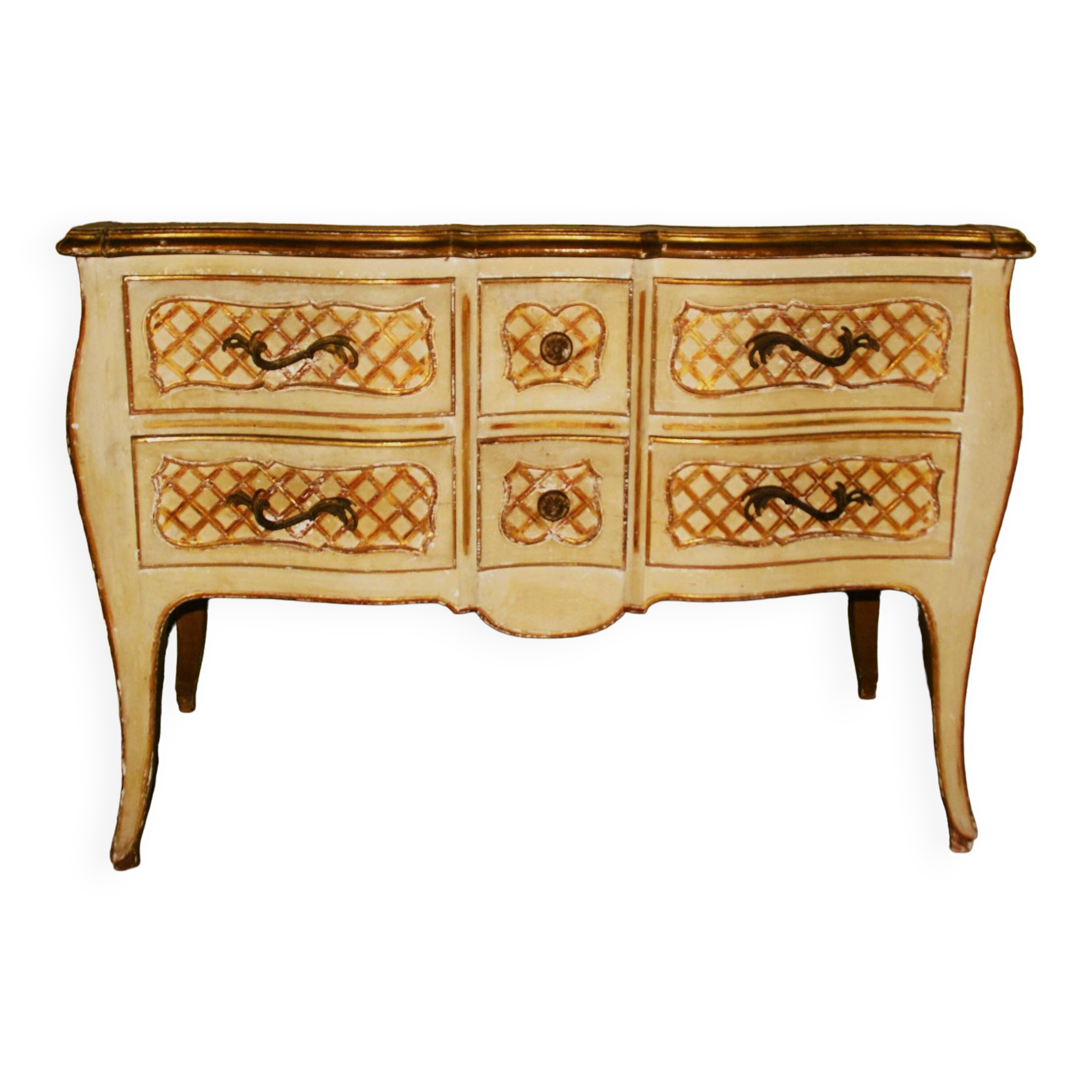 Commode 1900 galbée de style Louis xv