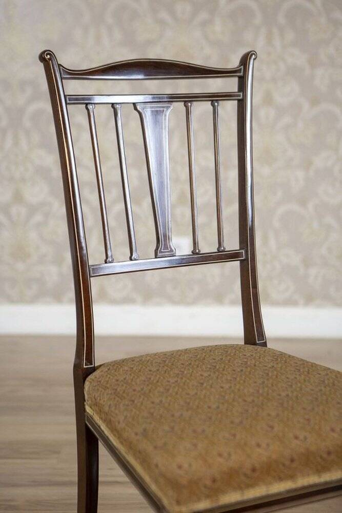 English Sheraton Style Armchairs and Chairs, Late 19th Century, Set of 4