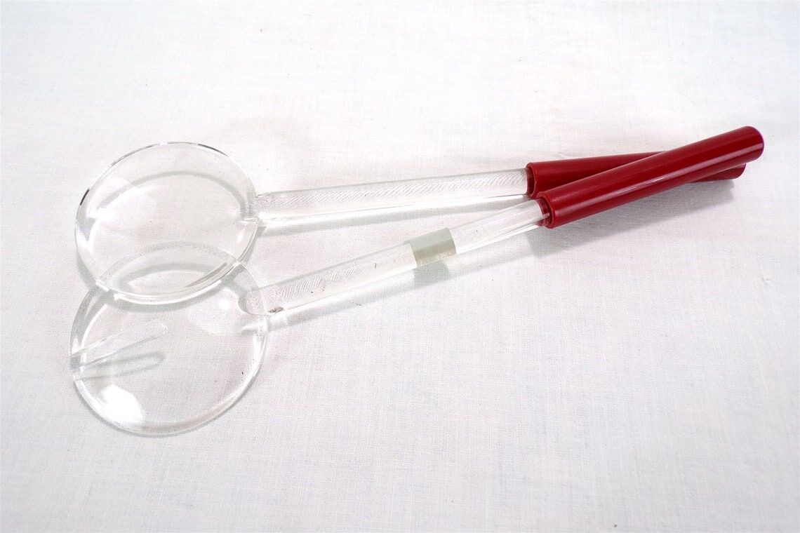 Salad service design Guzzini made in Italy 70s