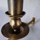 Brass reading floor lamp, adjustable arm, vintage anthracite shade.