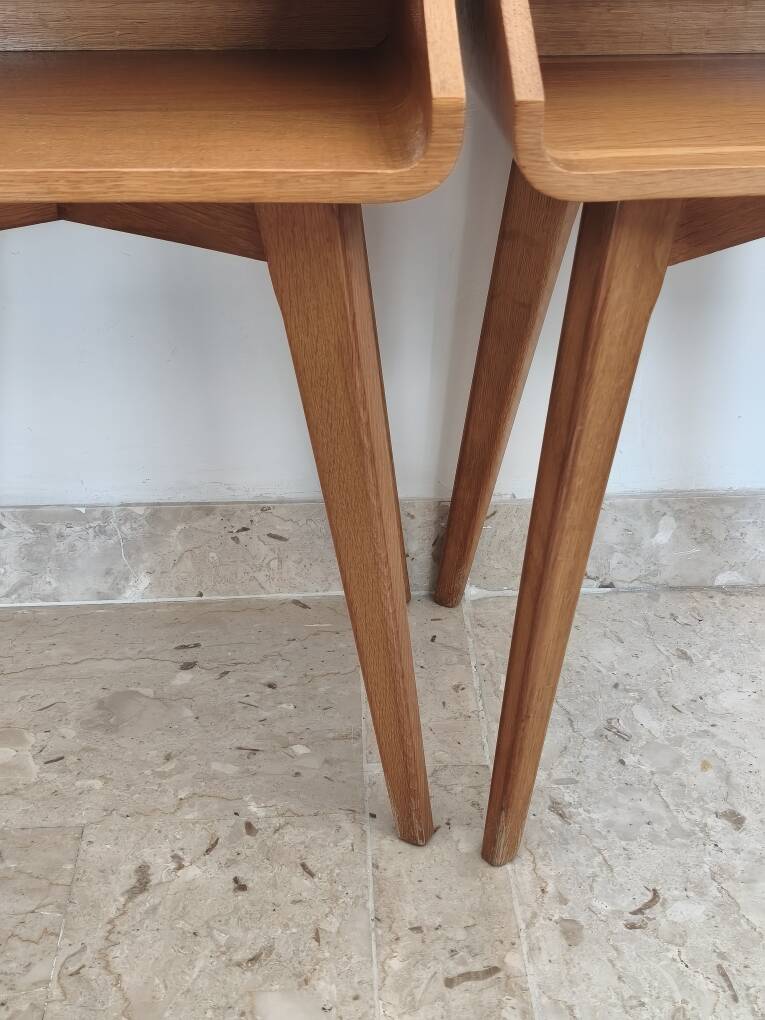 Compass leg bedside tables