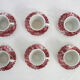 Set of 6 cups with saucers and milk jug The Hunter, England vintage