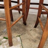 Set of 6 directoire style velvet chairs